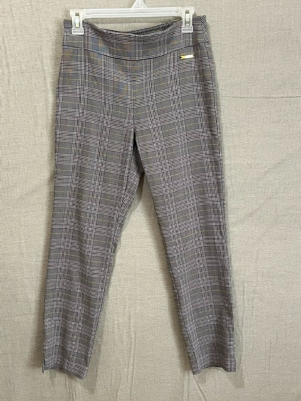 Counterparts Gray Striped Pants Dark Academia Pull On Flat Front Sz S?